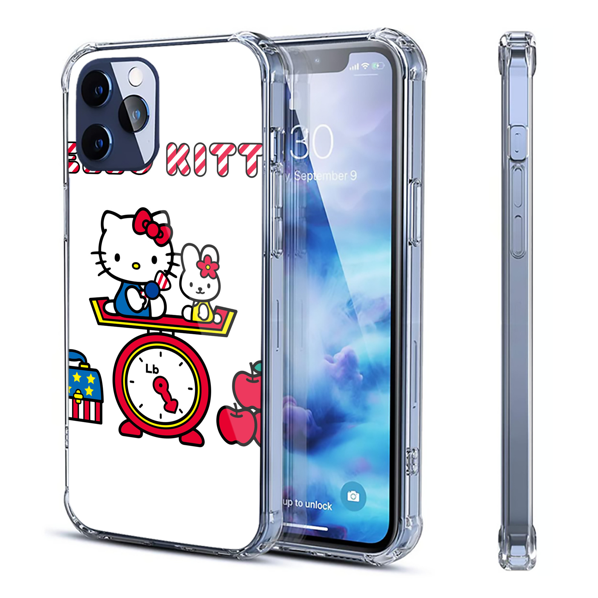 （画像用） Hello Kitty ハローキティ 【iPhone 12シリーズ対応】透明スマホケース（クリアソフトケース）